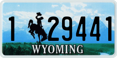WY license plate 129441