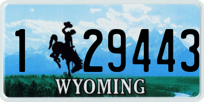 WY license plate 129443