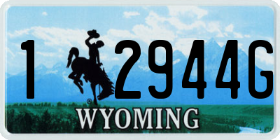 WY license plate 12944G