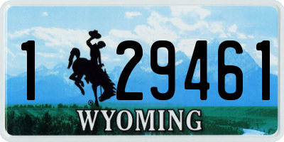 WY license plate 129461