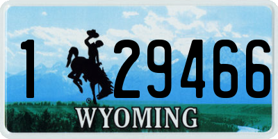 WY license plate 129466