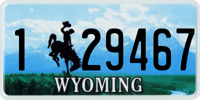 WY license plate 129467