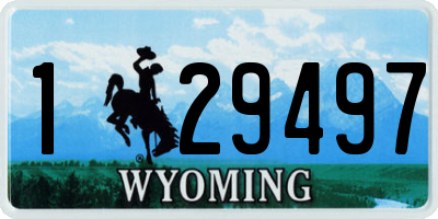 WY license plate 129497