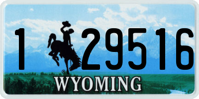 WY license plate 129516
