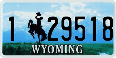 WY license plate 129518