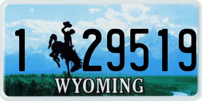 WY license plate 129519