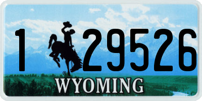 WY license plate 129526