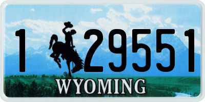 WY license plate 129551