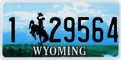 WY license plate 129564