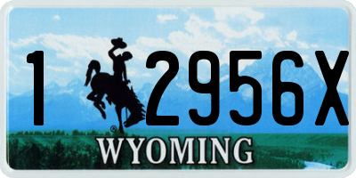 WY license plate 12956X