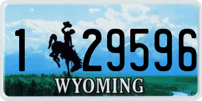 WY license plate 129596