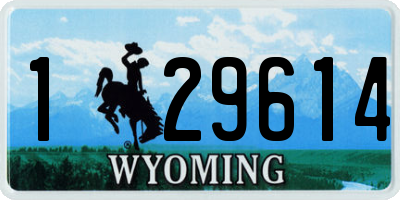 WY license plate 129614