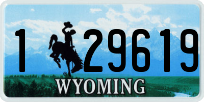 WY license plate 129619