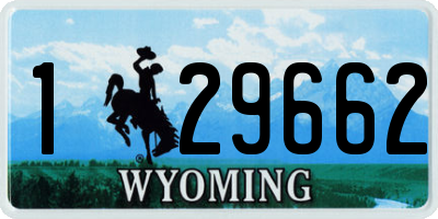 WY license plate 129662