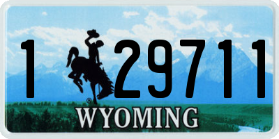 WY license plate 129711