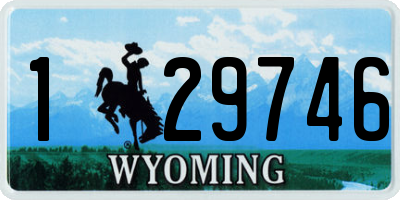 WY license plate 129746