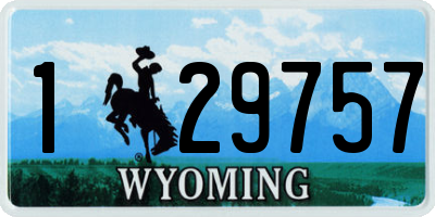WY license plate 129757