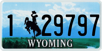 WY license plate 129797