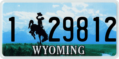 WY license plate 129812