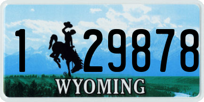 WY license plate 129878