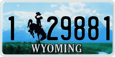 WY license plate 129881