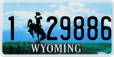 WY license plate 129886