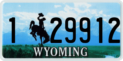 WY license plate 129912