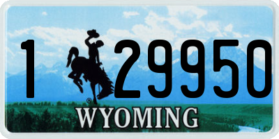 WY license plate 129950
