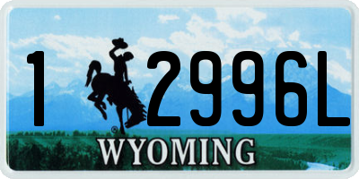 WY license plate 12996L