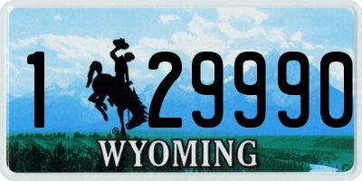 WY license plate 129990