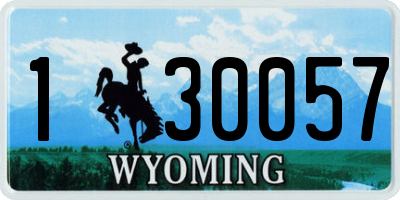 WY license plate 130057