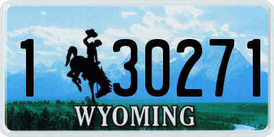WY license plate 130271