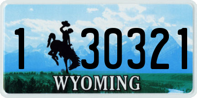 WY license plate 130321