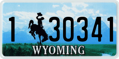 WY license plate 130341