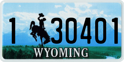 WY license plate 130401