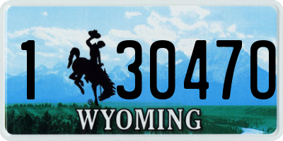 WY license plate 13047O