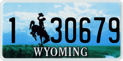 WY license plate 130679