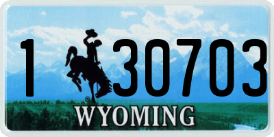 WY license plate 130703