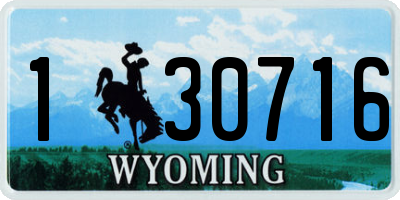 WY license plate 130716
