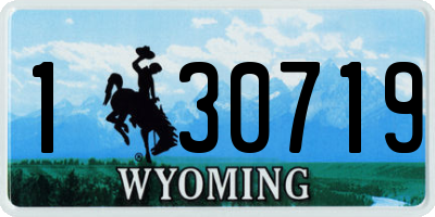 WY license plate 130719