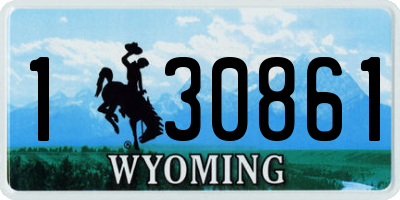WY license plate 130861