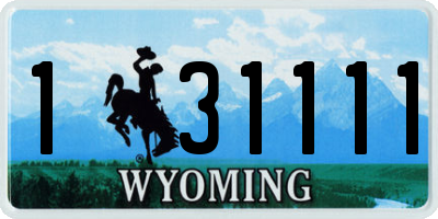 WY license plate 131111