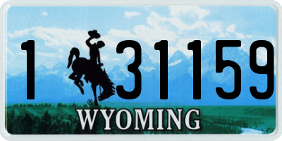 WY license plate 131159