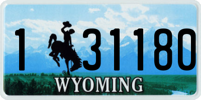 WY license plate 131180