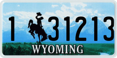 WY license plate 131213