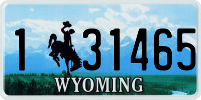 WY license plate 131465