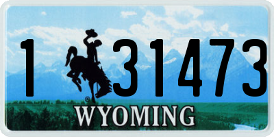 WY license plate 131473
