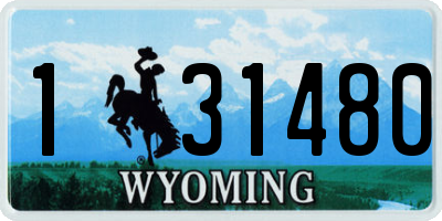WY license plate 131480