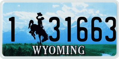 WY license plate 131663