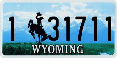 WY license plate 131711